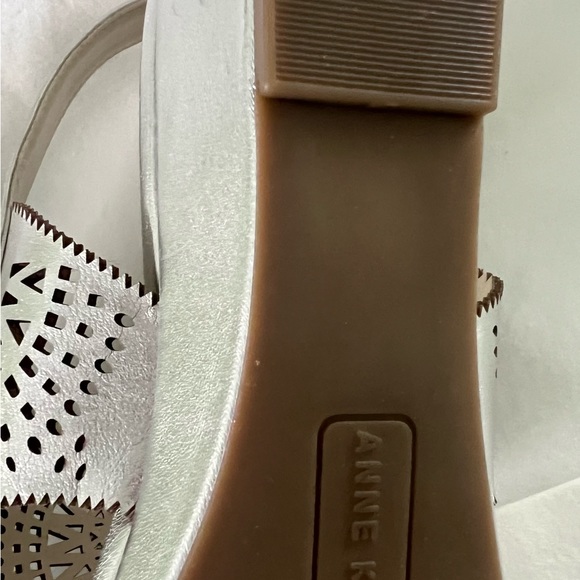 Anne Klein Maddie Silver low-wedge sandal - Picture 4 of 8